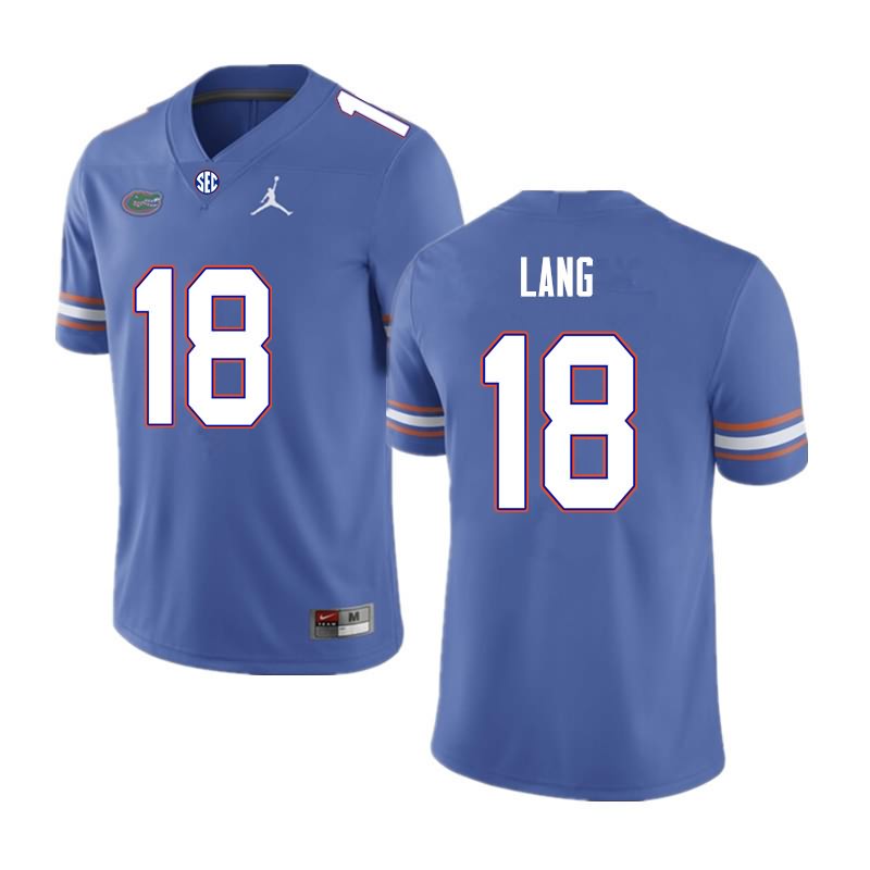 NCAA Florida Gators Dante Lang Men's #18 Nike Royal Stitched Authentic College Football Jersey JNX6164OM